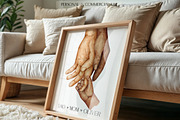 Mix Family Holding Hands Watercolor, an Illustration by EkaterinaViArt (Thumbnail 3 of 7)