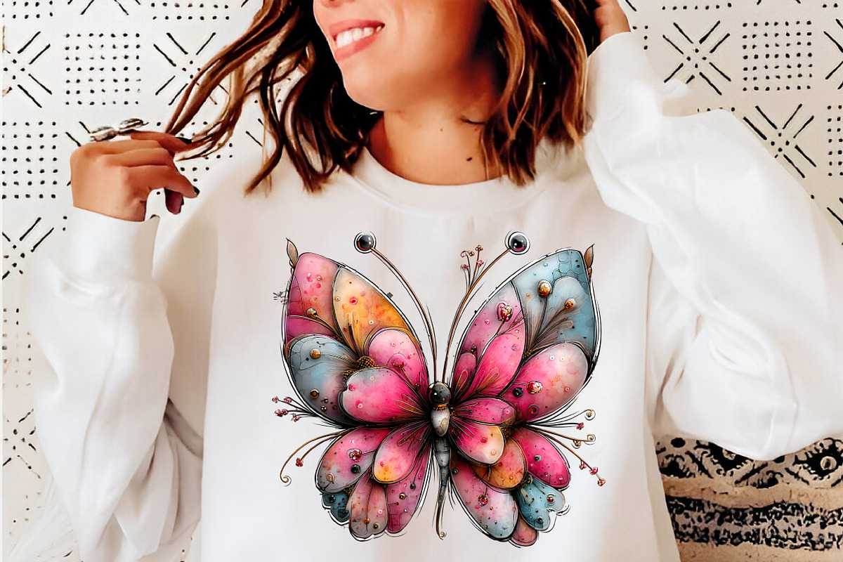 Whimsical spring Butterfly Clipart, an Illustration by SinaCreation (Photo 7 of 11)