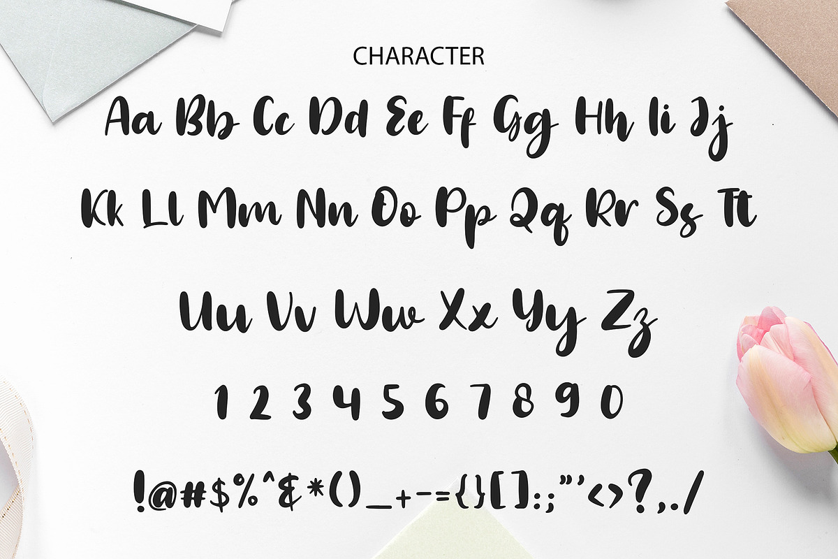 Lena Brush Typeface preview 3