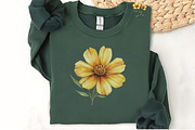 Coreopsis Flower Watercolor Clipart, an Illustration by Watercolor design (Thumbnail 9 of 10)
