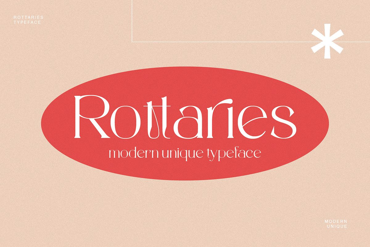 Rottaries - Modern Unique Typeface, a Serif Font by BrandSemut (Photo 1 of 10)