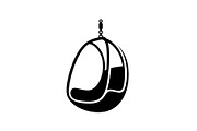 Hanging Egg Chair Silhouette Bundle, an Illustration by Designer_Momina (Thumbnail 6 of 51)