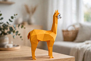Alpaca sculpture - 3d papercraft, a Card Template by PAPER amaze (Thumbnail 5 of 5)
