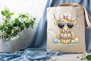 Easter Day Highland Cow PNG, Cute Co, an Illustration by DreamPrint404 (Thumbnail 7 of 7)
