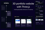 3d Portfolio Template, a React Template by WebMasteryStudio (Thumbnail 1 of 7)