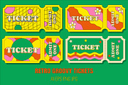 Set of Retro Groovy Tickets, a Person Illustration by T Bild (Thumbnail 1 of 3)