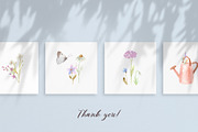 Garden Flowers. Watercolor Cliparts, a Decorative Illustration by Slastick (Thumbnail 10 of 10)