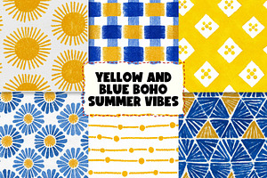 Boho Blue and Yellow Summer