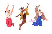 Happy girls jumping with joy set, a Person Illustration by Good Studio (Thumbnail 2 of 5)