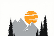 12 Pine Forest & Mountain Scenes, an Illustration by BIPLOB EXPERT (Thumbnail 11 of 12)