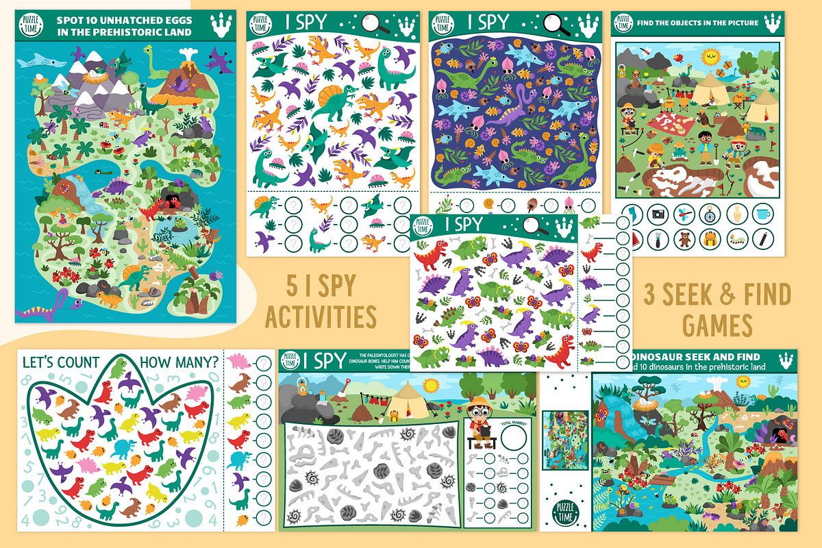 Dinosaur games and activities, an Education Illustration by Lexi Claus (Photo 5 of 15)