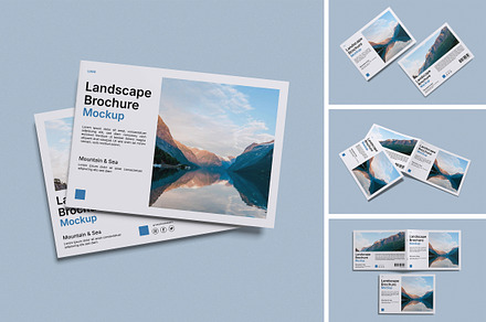 Landscape Brochure Mockup, a Books & Magazine Mockup by swsi-studio