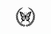 Butterfly Laurel Wreath Set, an Illustration by BIPLOB EXPERT (Thumbnail 2 of 7)