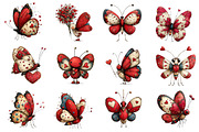 Whimsical Valentines Butterfly Clipa, an Illustration by Dream Creation (Thumbnail 3 of 4)