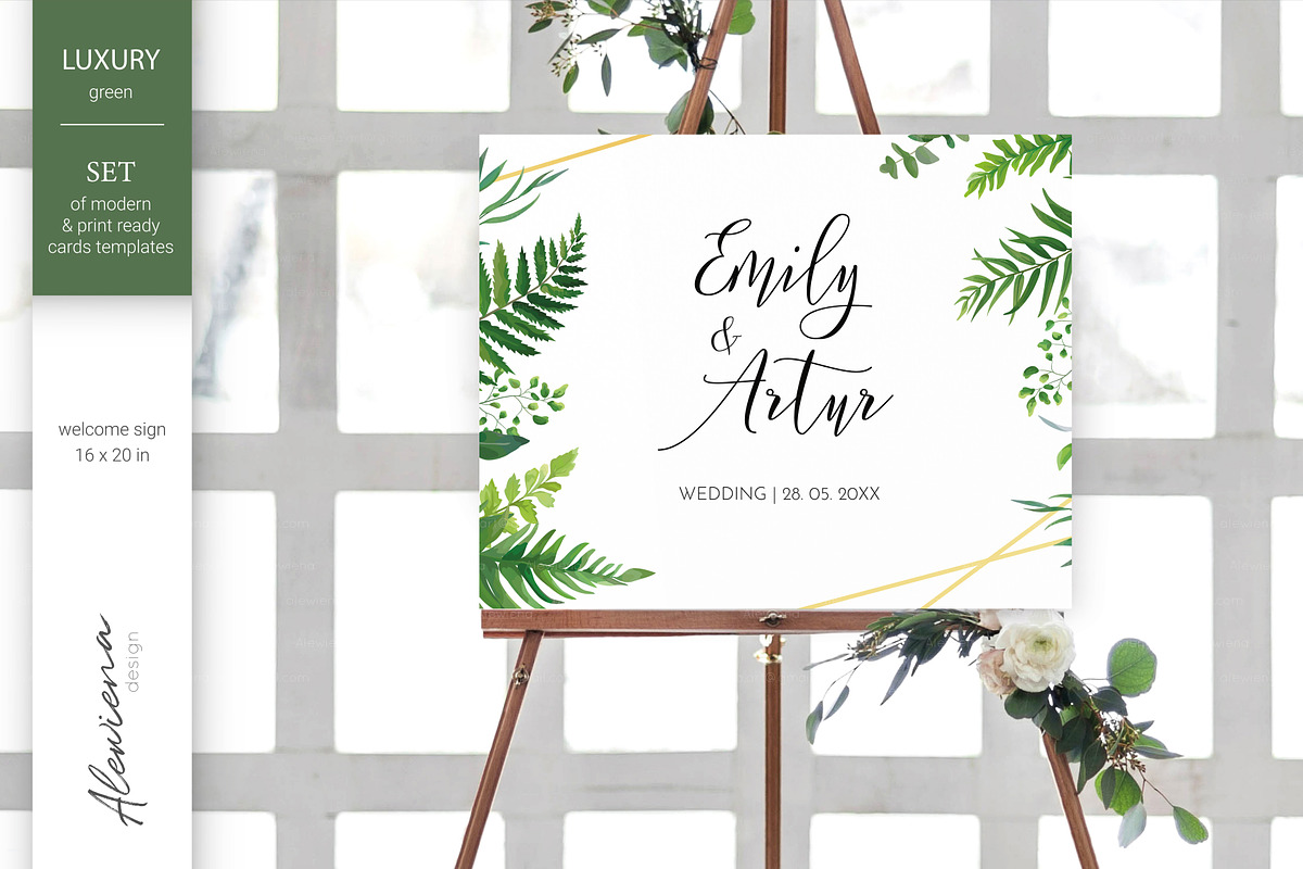 Luxury Green - wedding stationery, an Invitation Template by Alewiena (Photo 9 of 12)