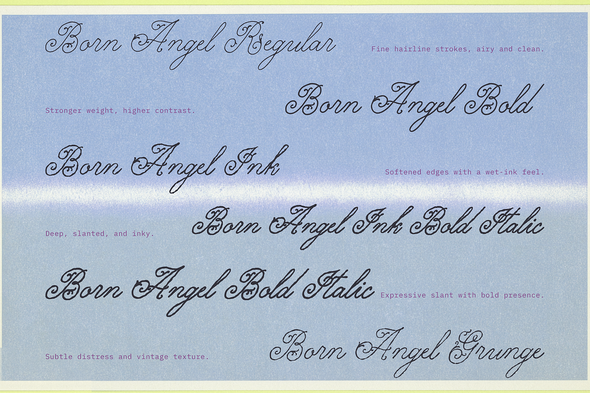 Born Angel // Font Family, a Handwritten Font by PeachCreme (Photo 4 of 13)