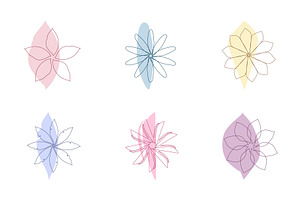 Abstract floral designs with pastel, an Illustration by okskukuruza