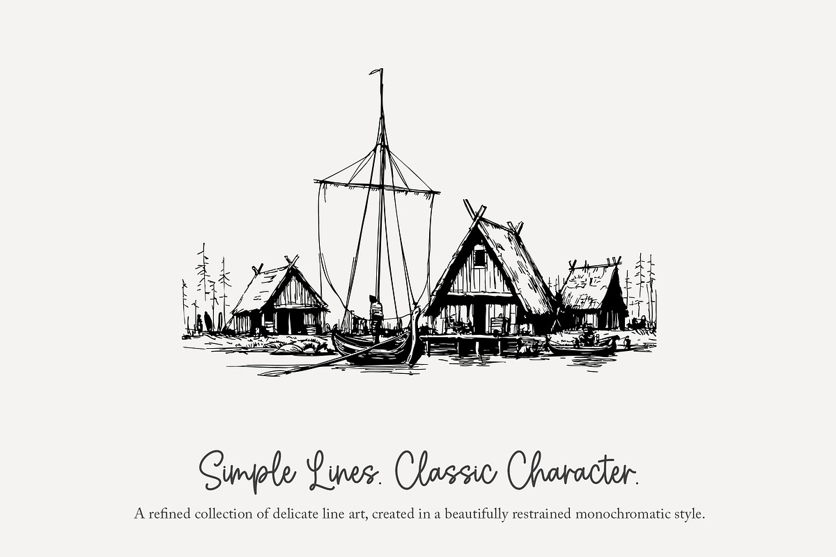 100 line art Viking clip art, a Person Illustration by Poppy Lane Studio (Photo 7 of 12)