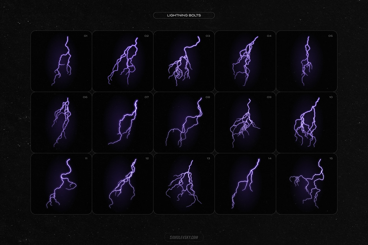 Lightning Bolts & Lens Flares Bundle, a Shape Add-On by Samolevsky (Photo 4 of 16)