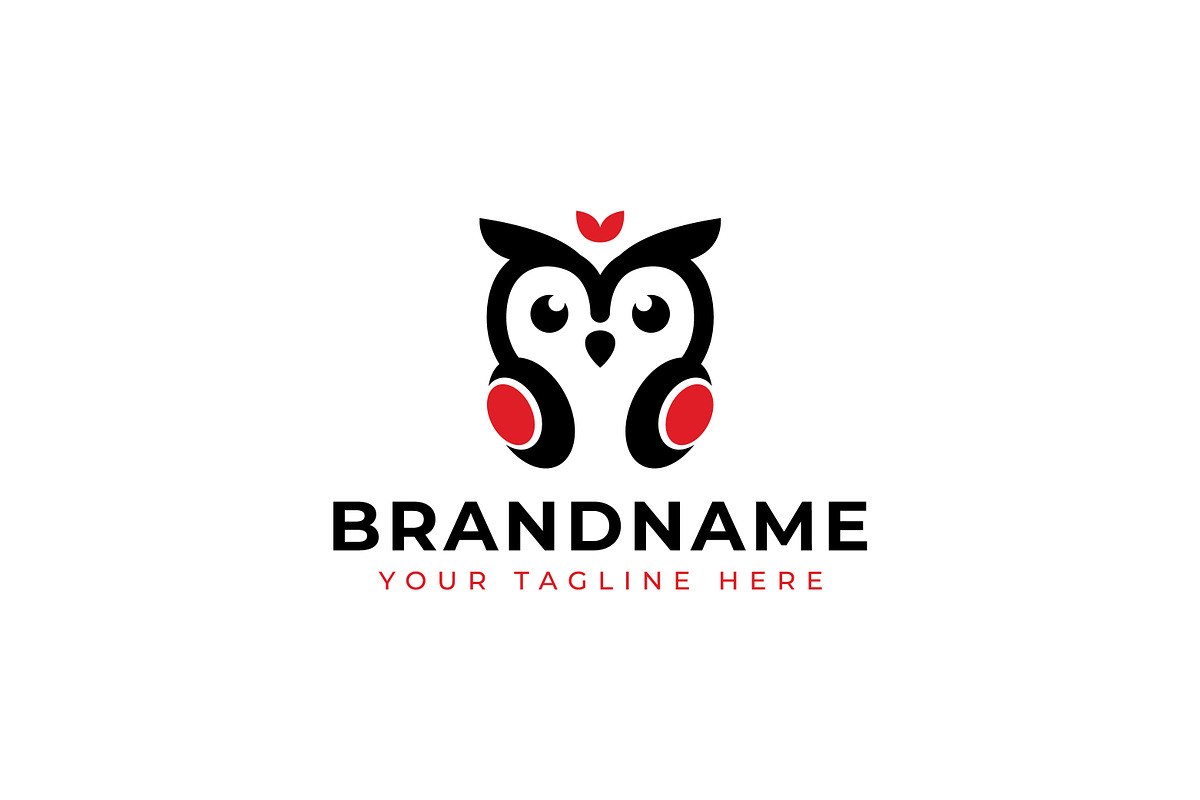 Owl Headphone Letter M Logo, a Branding & Logo Template by Pray Art Design Studio