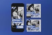 Blue Grey Winter Fashion Flyer Set, a Flyer Template by graphicook (Thumbnail 3 of 3)