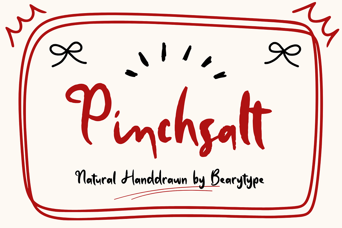 Pinchsalt - handwritten, a Handwritten Font by BearyType Studio (Photo 1 of 6)