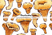 Chanterelles Watercolor Pattern, a Pattern Graphic by Mazheika Store (Thumbnail 1 of 5)