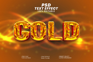 Gold PSD Text Style Effect