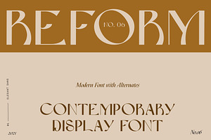 Reform Modern Display Font