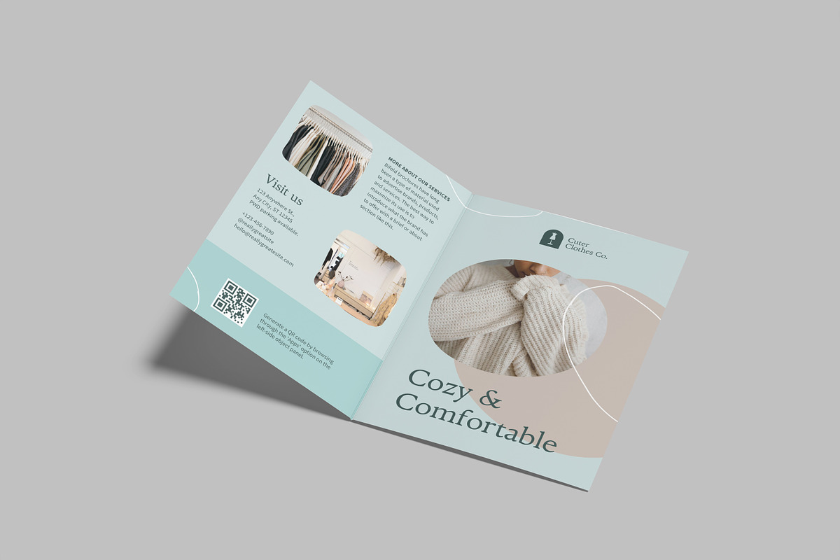 A5 Bifold Brochure Mockup, an Advertising Mockup by lamorastudio (Photo 6 of 12)