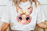 Crochet Glitter Easter Bunny PNG, an Illustration by DreamCafeArt (Thumbnail 2 of 6)