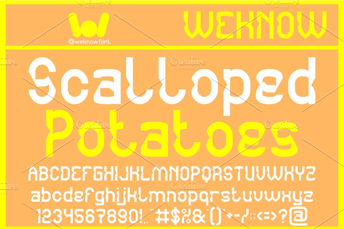 Scalloped Potatoes font, a Font by weknow (Photo 1 of 8)