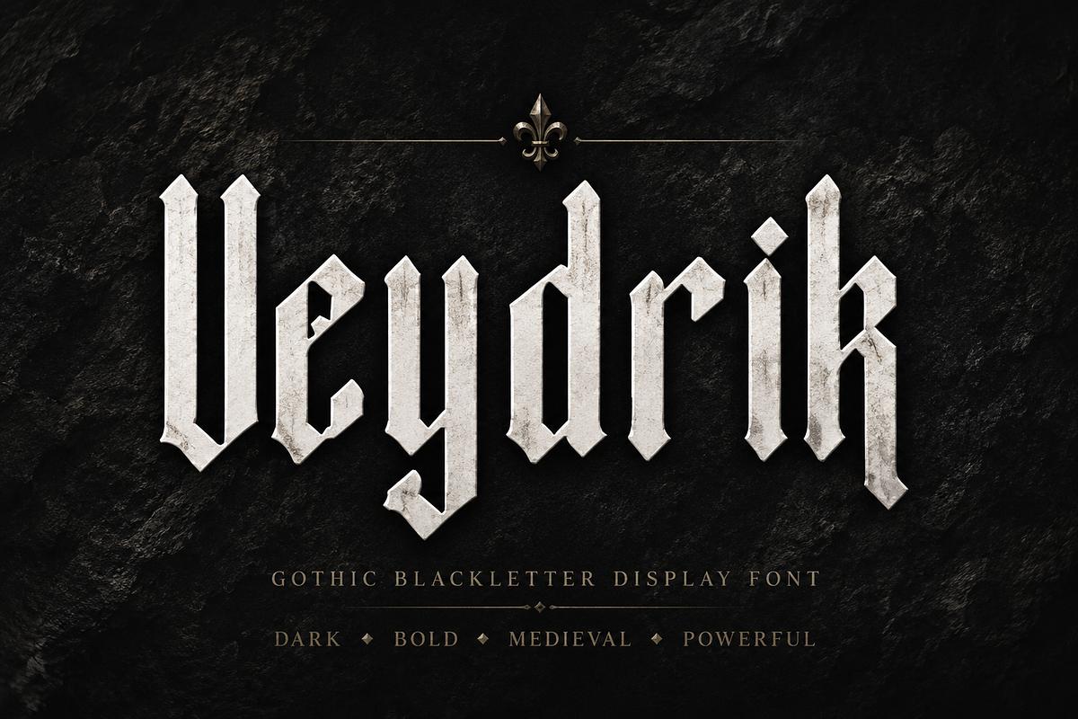 Veydrik, a Blackletter Font by Wow Magic (Photo 1 of 6)