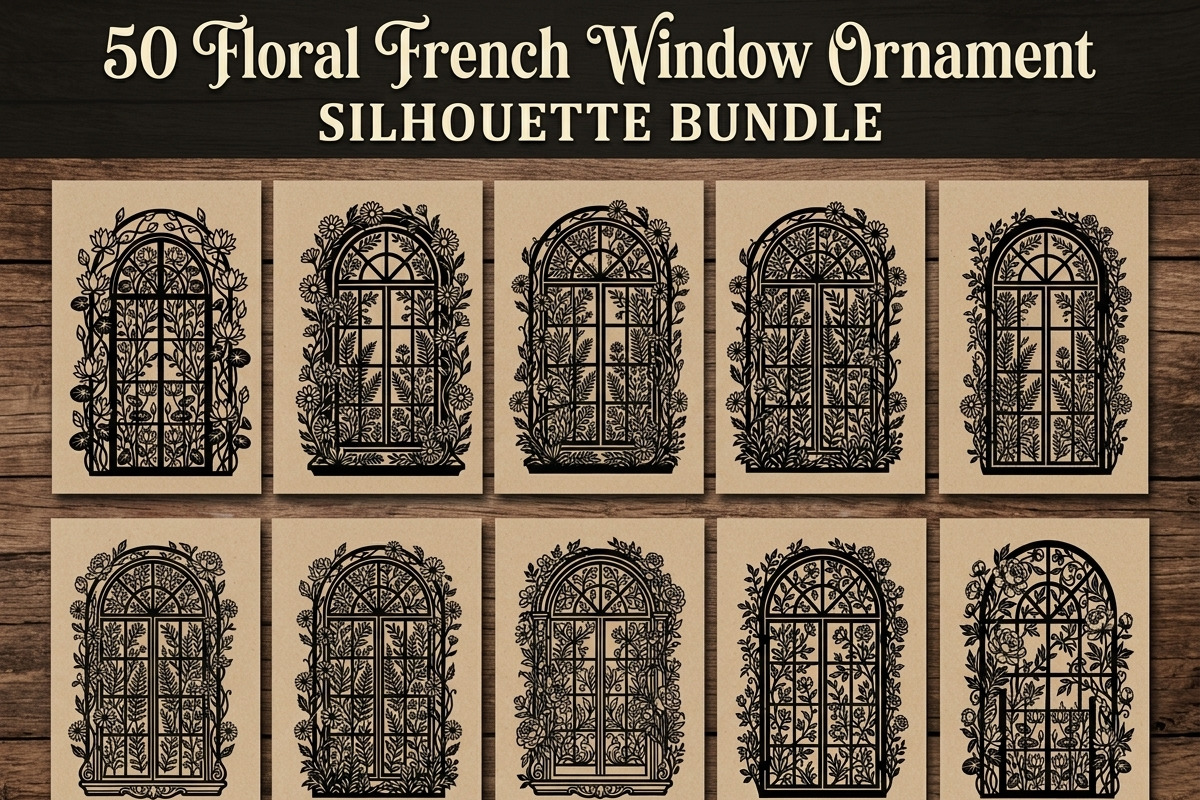 50 Floral French Window Ornament, a Decorative Illustration by Amazin_art (Photo 1 of 24)