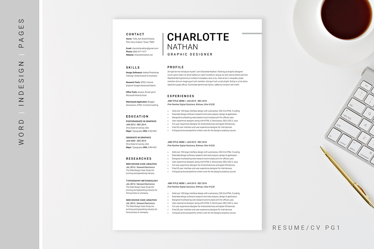 PRO RESUME / CV & COVER LETTER, a Resume Template by Typography Prime (Photo 1 of 5)