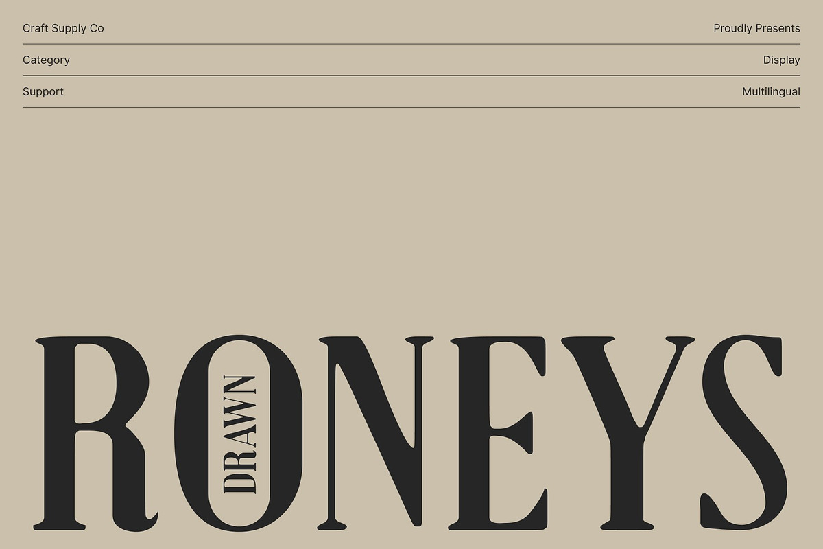 Roneys Drawn, a Serif Font by Craft Supply Co. (Photo 1 of 8)