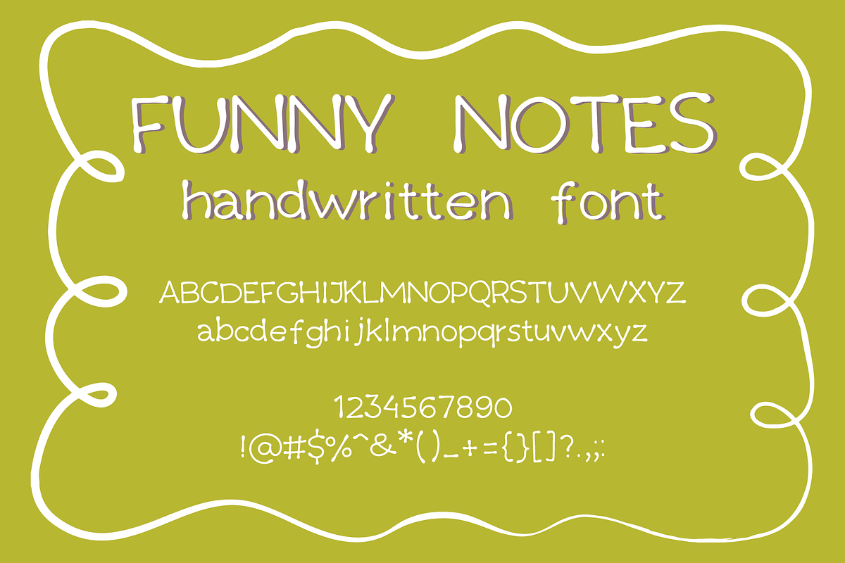 Funny Notes Font, a Sans Serif Font by Bonfloret Studio (Photo 1 of 4)