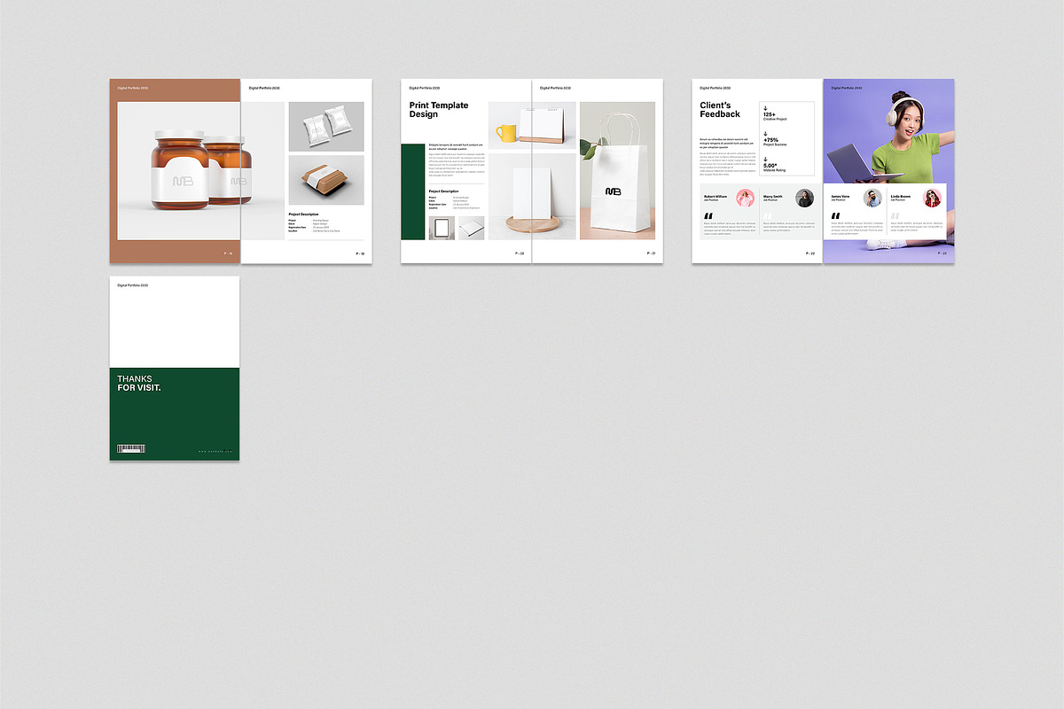 Minimalist Design Portfolio Template, a Brochure Template by NorthPeak (Photo 12 of 12)