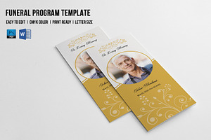 Trifold Funeral Template-V631, a Brochure Template by Template Shop
