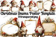 Christmas Gnome Poster Template, an Illustration by DreamArtGraphic (Thumbnail 1 of 4)