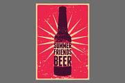 Summer Beer retro vector poster set, a Food Illustration by PoPaShop (Thumbnail 3 of 12)