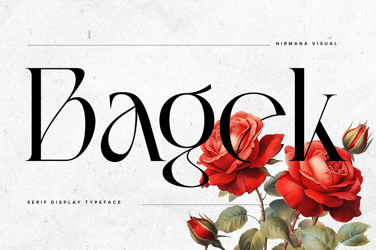 Bagek - Modern Display Serif, a Serif Font by Nirmana Visual (Photo 1 of 8)