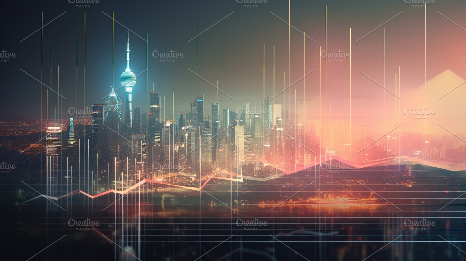City Business chart investment and t, a Photo by SaroStock