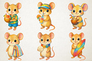 Cute Beach Mouse PNG Clipart, an Animal Illustration by RobertsArt (Thumbnail 3 of 5)