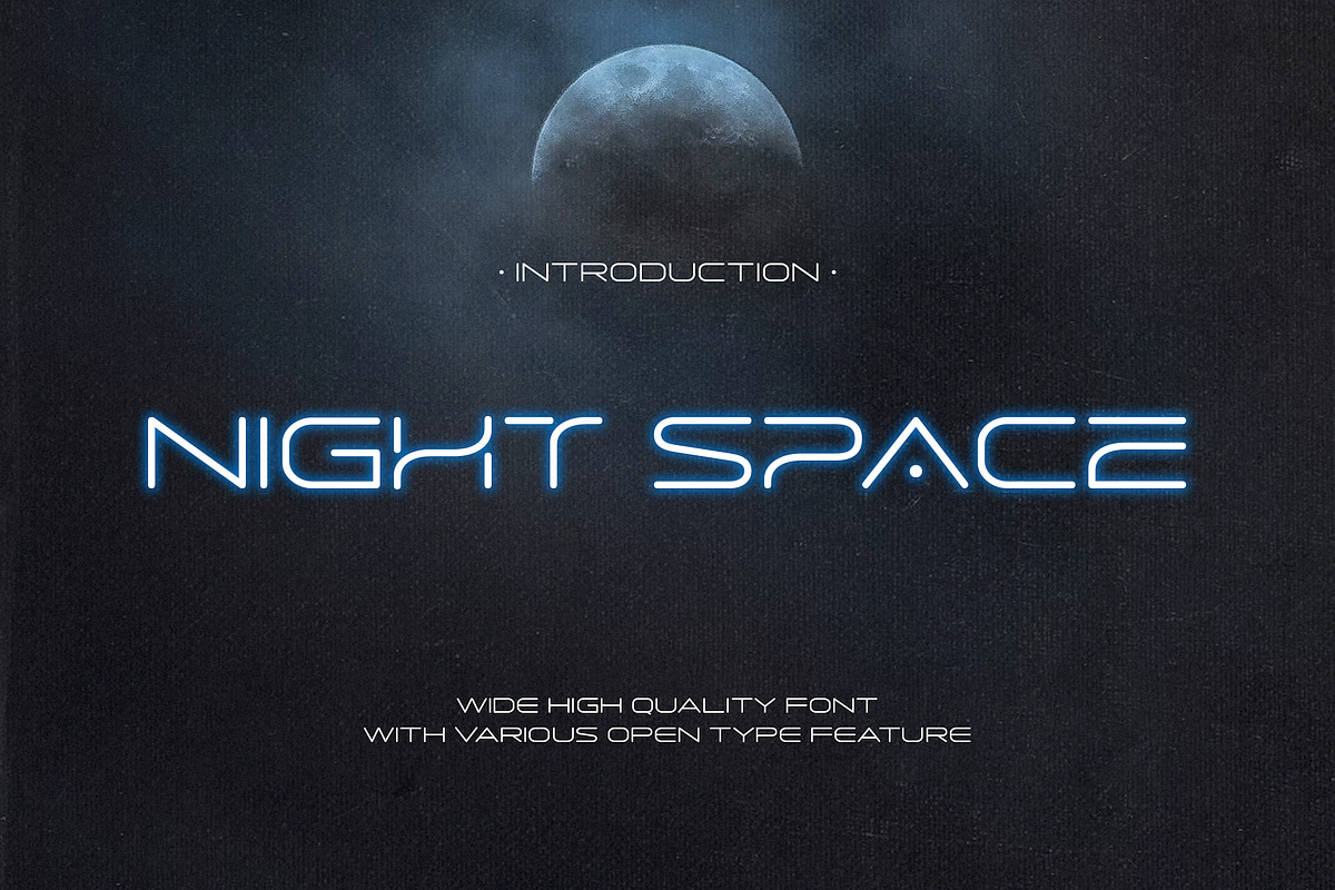Night Space Aerospace Font, a Font by Ryan Prasetya (Photo 1 of 5)