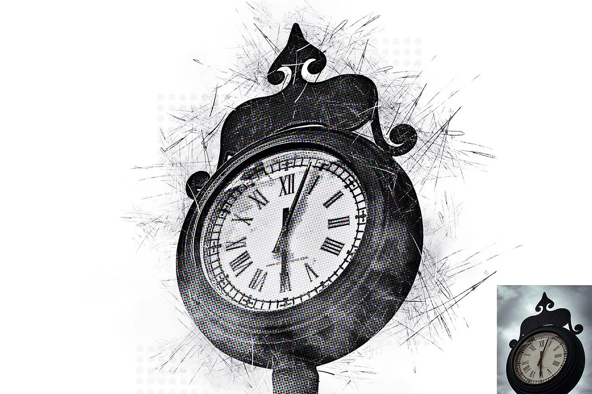 Sketch Halftone FX Photoshop Action, an Action Add-On by Studio Retouch (Photo 7 of 15)