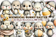 Whimsical Bunny Easter Clipart, an Illustration by Sublimation Artist (Thumbnail 1 of 7)