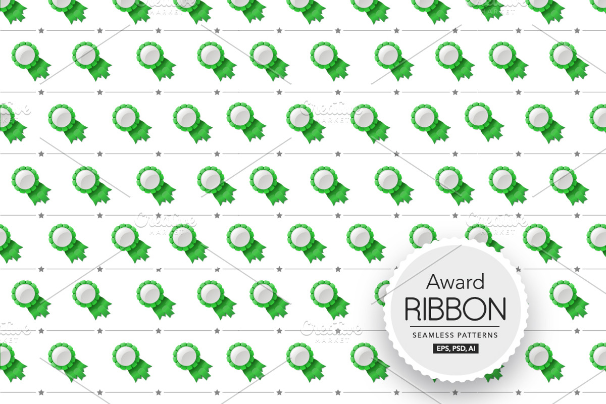 Award Ribbon Seamless Pattern, a Pattern Graphic by ToozDesign (Photo 8 of 10)