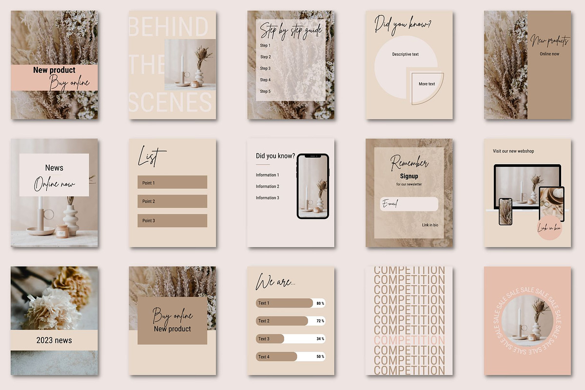 Nordic Instagram post template, a Social Media Template by Valley Media Templates (Photo 2 of 5)