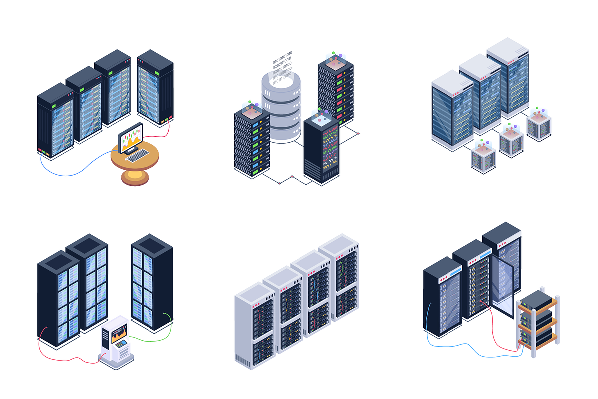 Infrastructure and Server Set, a Technology Illustration by Brickclay (Photo 9 of 14)